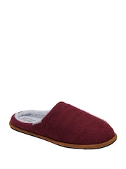 Dunlop Red Textile Mule Slippers - Image 1 of 4