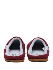 Dunlop Red Textile Mule Slippers - Image 3 of 4