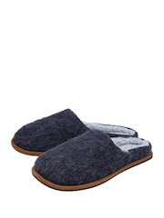 Dunlop Blue Textile Mule Slippers - Image 2 of 4