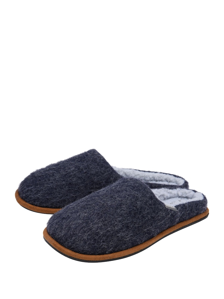 Dunlop Blue Textile Mule Slippers - Image 2 of 4