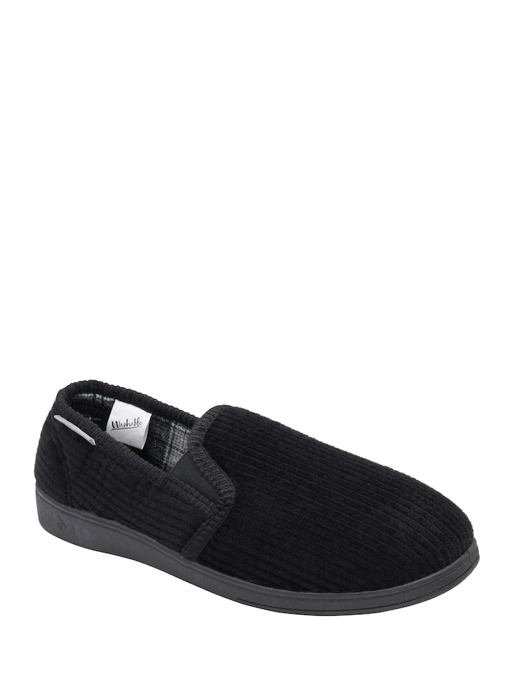 Dunlop Black Full Shoe Slippers - Image 1 of 4