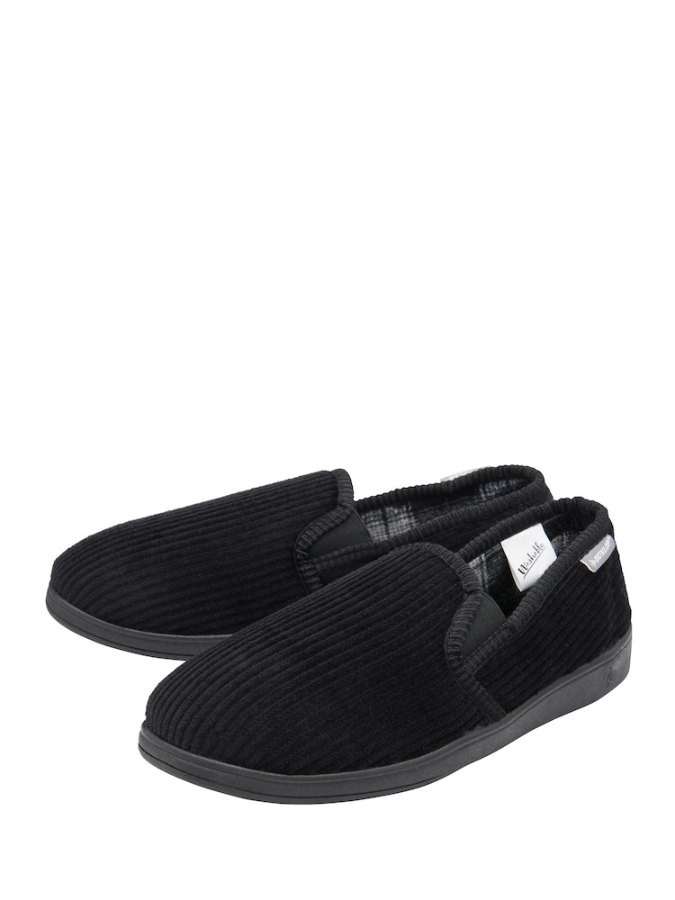 Dunlop Black Full Shoe Slippers - Image 2 of 4