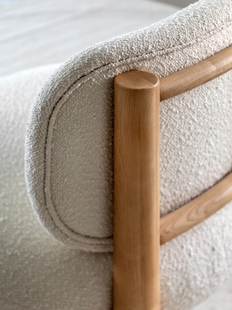 Gallery Home White Sedona Vanilla Boucle Lounge Chair - Image 2 of 8 Gallery Home White Sedona Vanilla Boucle Lounge Chair - Image 2 of 8