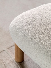 Gallery Home White Sedona Vanilla Boucle Lounge Chair - Image 3 of 8