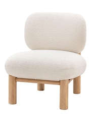 Gallery Home White Sedona Vanilla Boucle Lounge Chair - Image 7 of 8