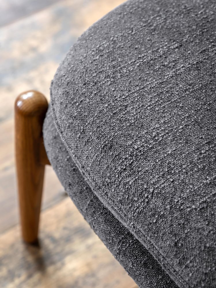 Gallery Home Grey Boucle Datsun Footstool - Image 2 of 7 Gallery Home Grey Boucle Datsun Footstool - Image 2 of 7