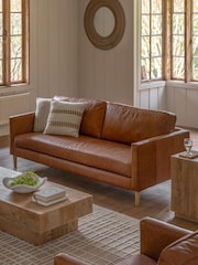 Gallery Home Brown Vintage Osborne Leather 3 Seater Sofa - Image 2 of 7