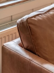 Gallery Home Brown Vintage Osborne Leather 3 Seater Sofa - Image 4 of 7