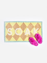 Oliver Bonas Yellow Soak Harlequin Bath Mat - Image 1 of 3