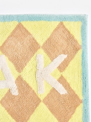Oliver Bonas Yellow Soak Harlequin Bath Mat - Image 2 of 3