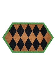 Oliver Bonas Black Harlequin Diamond Doormat - Image 3 of 3