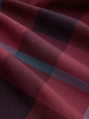 Laura Ashley Burgundy Red Check Cotton Shirt Dress - Image 8 of 8