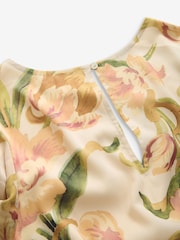 Laura Ashley Ecru Emberley Cape Godet Dress - Image 6 of 7