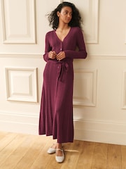 Платье миди с узором "косичка" и поясом Laura Ashley - Изображение 1 7