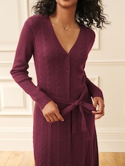 Платье миди с узором "косичка" и поясом Laura Ashley - Изображение 4 7