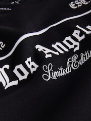 Black/White Varsity Long Sleeve Heavyweight Varsity T-Shirt (3-16yrs) - Image 3 of 4