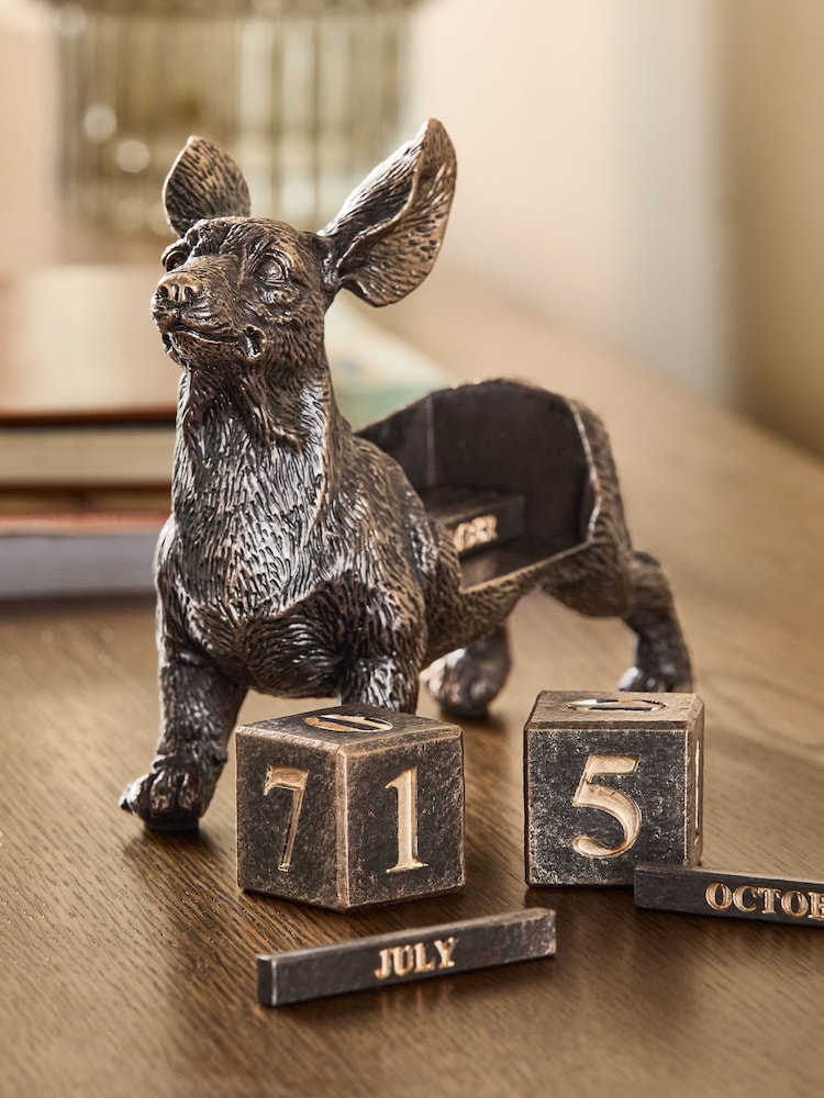 Bronze Hoxley The Dachshund Calendar Ornament - Image 2 of 3