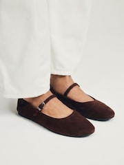 The Set Maryjane Ballet Shoes Chocolate Brown - Image 1 of 6