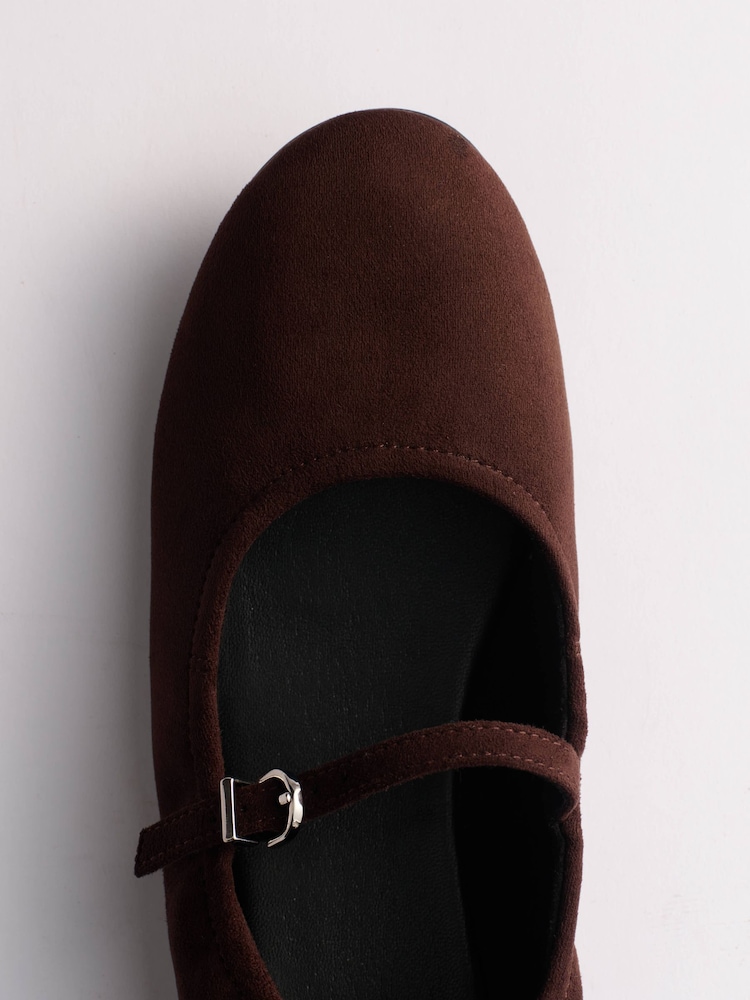 The Set Maryjane Ballet Shoes Chocolate Brown - Image 6 of 6 The Set Maryjane Ballet Shoes Chocolate Brown - Image 6 of 6