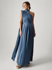 Monsoon Blue Thea Multiway Bridesmaid Dress - Image 1 of 5