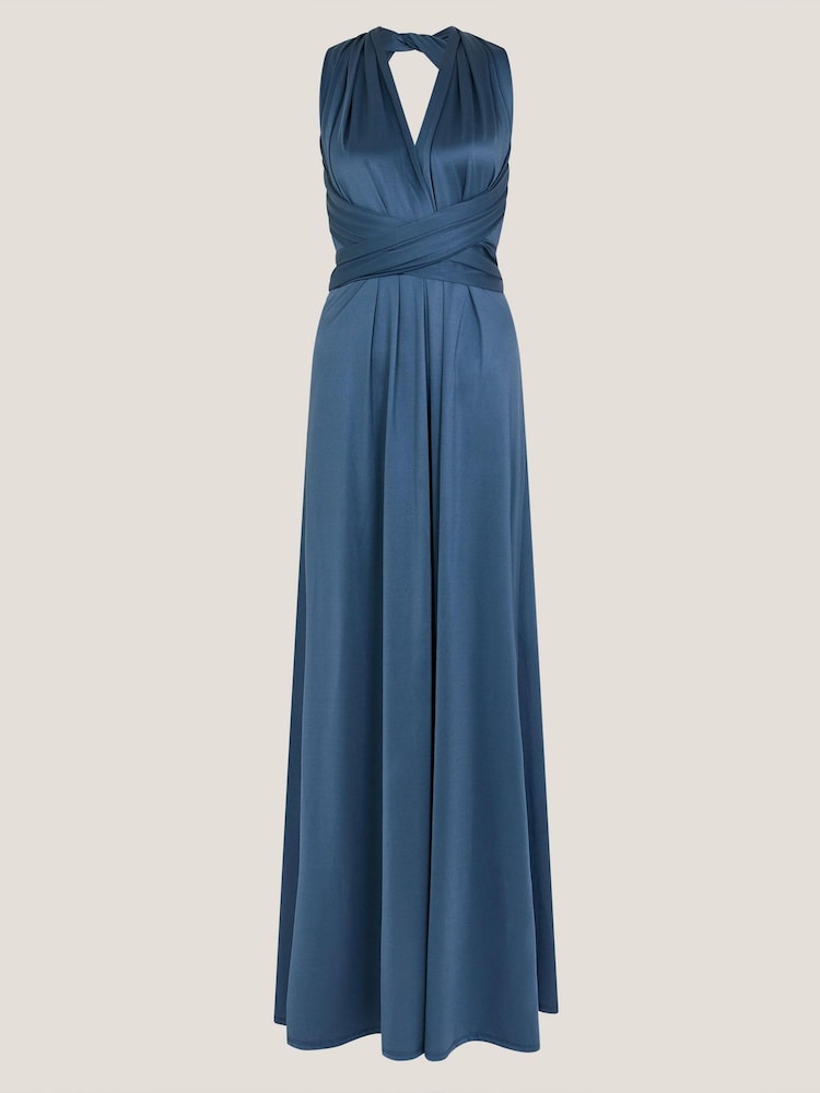 Monsoon Blue Thea Multiway Bridesmaid Dress - Image 5 of 5