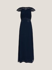 Azul - Monsoon Elodie Lace Chiffon Bridesmaid Dress - Imagen 5 de 5