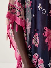 Monsoon Abbie Floral Print Mini Kaftan - Imagen 4 de 5