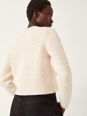 Monsoon Natural Paula Pearl Embellished Cardigan - Image 2 of 5