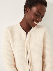 Monsoon Natural Paula Pearl Embellished Cardigan - Image 4 of 5