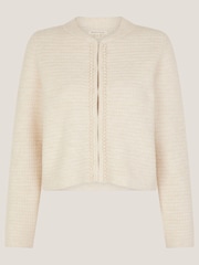 Monsoon Natural Paula Pearl Embellished Cardigan - Image 5 of 5