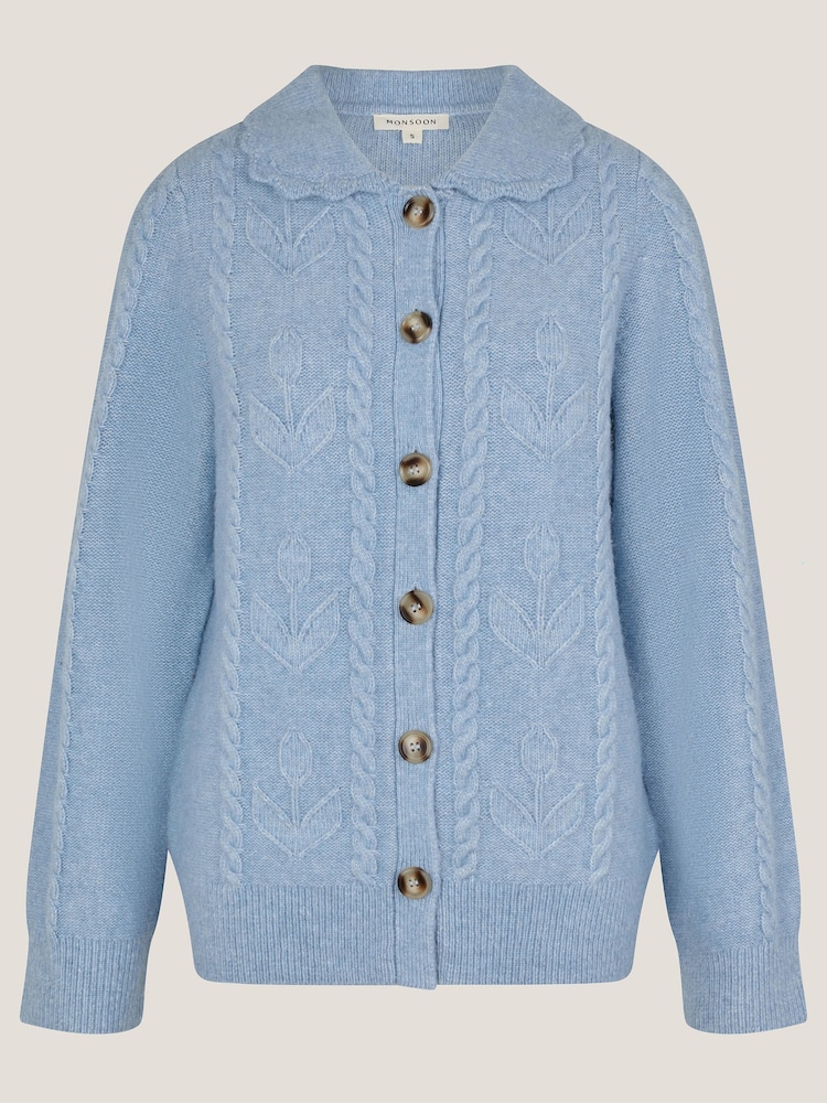 Monsoon Kat Kukallinen palmikkoneuletakki - Kuva 5 / 5