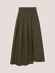 Monsoon Green Jillian Pleated Kilt Midi Skirt - Image 6 of 6