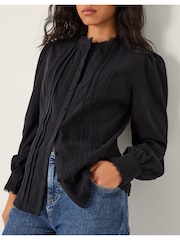 Monsoon Blue Layla Lace Trim Shirt - Image 4 of 5