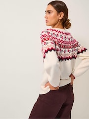 Monsoon Rhi kukallinen Fairisle-kuvioinen neulepusero - Kuva 3 / 5