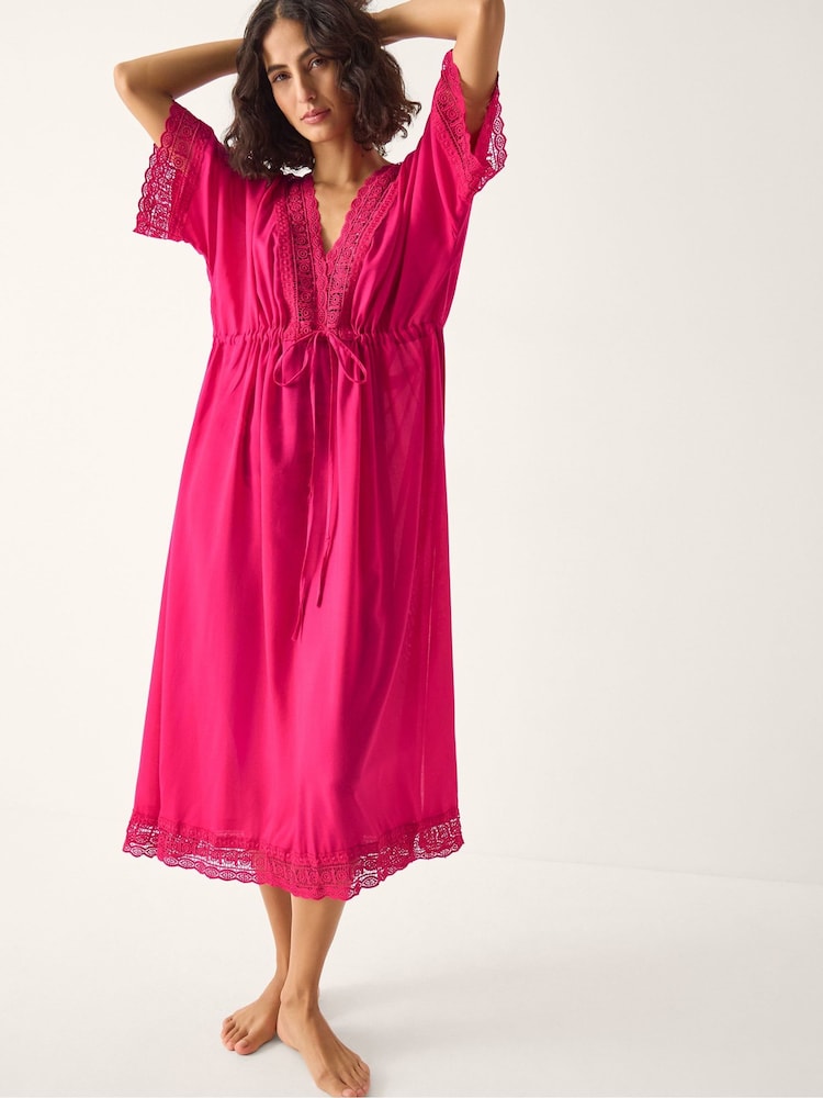 Monsoon Pink Cali Crochet Cover-Up - Image 1 of 5 Monsoon Pink Cali Crochet Cover-Up - Image 1 of 5