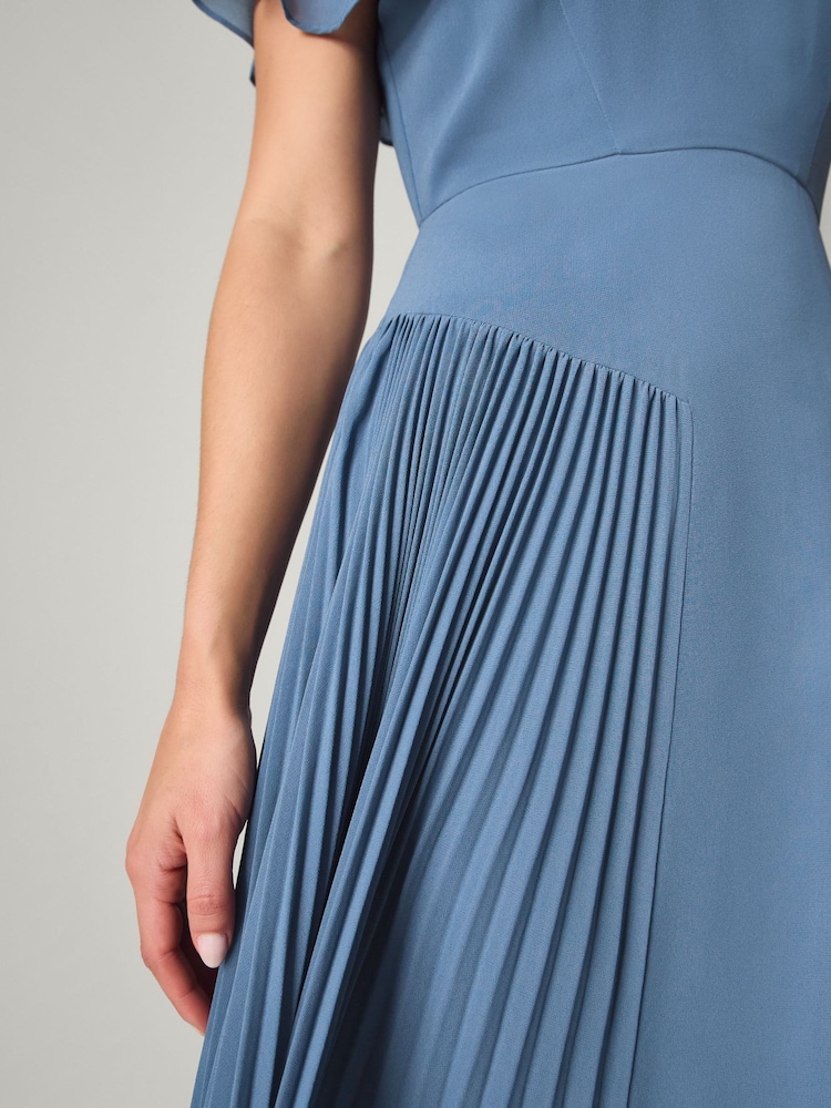 bridesmaid dress with flutter sleeve full skirt tailor shop custom made Flutter Sleeve Full Skirt Bridesmaid Dress dus –  Shenzhen Stephanie Apparel Ltd. Shenzhen Tailor main image 1