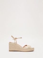 Phase Eight Metallic Leather Espadrille Sandals - Image 3 of 6