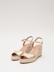 Phase Eight Metallic Leather Espadrille Sandals - Image 4 of 6