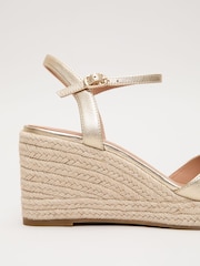 Phase Eight Metallic Leather Espadrille Sandals - Image 6 of 6