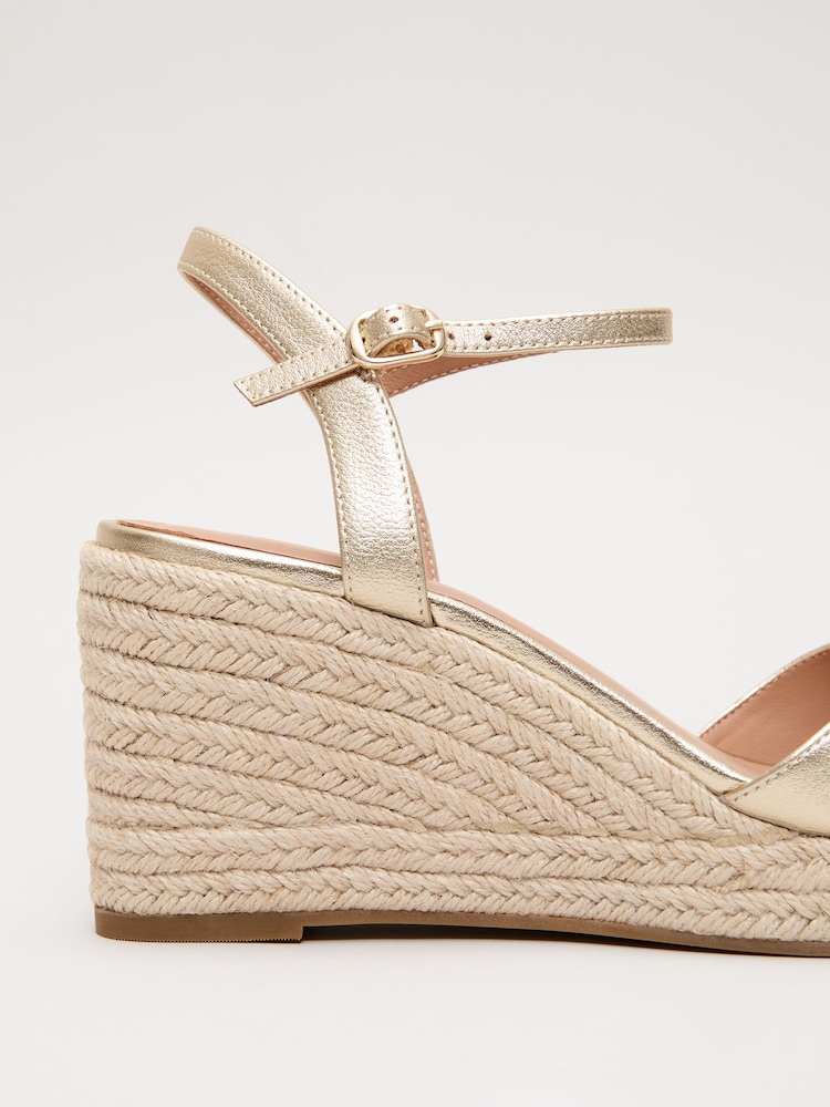 Phase Eight Metallic Leather Espadrille Sandals - Image 6 of 6 Phase Eight Metallic Leather Espadrille Sandals - Image 6 of 6