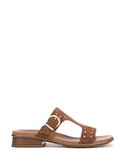 Naturalizer Beach-Stud Wide Fit Brown Sandals - Image 1 of 7