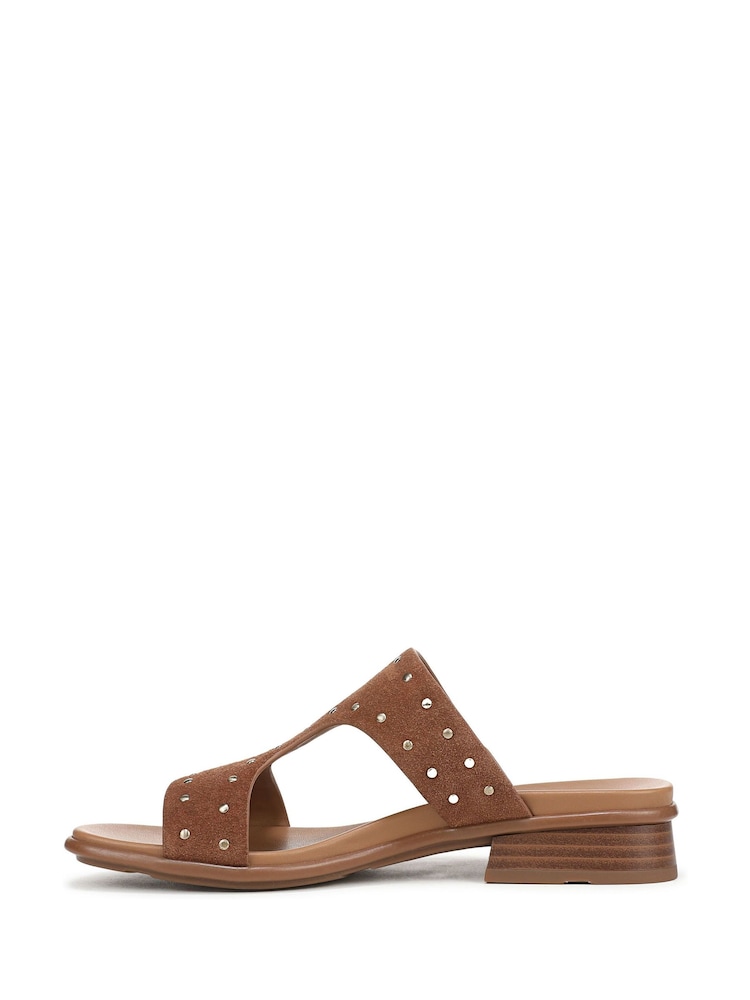 Naturalizer Beach-Stud Wide Fit Brown Sandals - Image 2 of 7 Naturalizer Beach-Stud Wide Fit Brown Sandals - Image 2 of 7