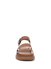 Naturalizer Avenue Wide Fit Strappy Brown Sandals - Image 3 of 8