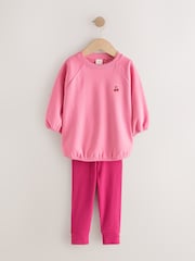 Bright Pink Sweatshirt and Leggings Set (3mths-7yrs) - Image 1 of 5