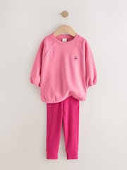Bright Pink Sweatshirt and Leggings Set (3mths-7yrs) - Image 2 of 5