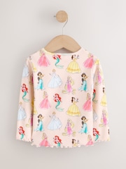 Pink Disney Princesses Long Sleeve Ribbed Top (3mths-7yrs) - Image 2 of 4