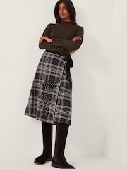 Monsoon Brown Ruby Ribbed Polo Neck Jumper - Image 4 of 5