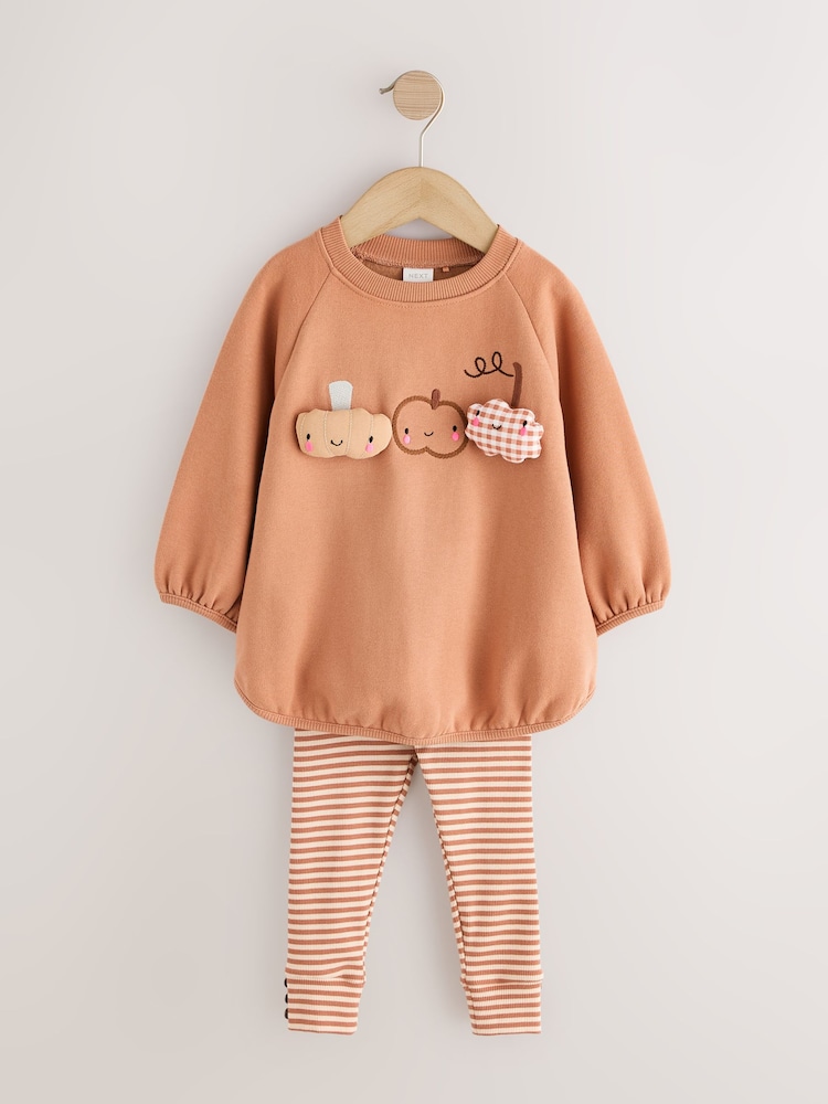 Orange Little Pumpkin Sweatshirt and Legging Set (3mths-7yrs) - Image 1 of 5 Orange Little Pumpkin Sweatshirt and Legging Set (3mths-7yrs) - Image 1 of 5