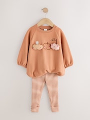 Orange Little Pumpkin Sweatshirt and Legging Set (3mths-7yrs) - Image 2 of 5