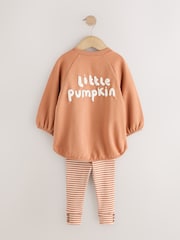 Orange Little Pumpkin Sweatshirt and Legging Set (3mths-7yrs) - Image 3 of 5